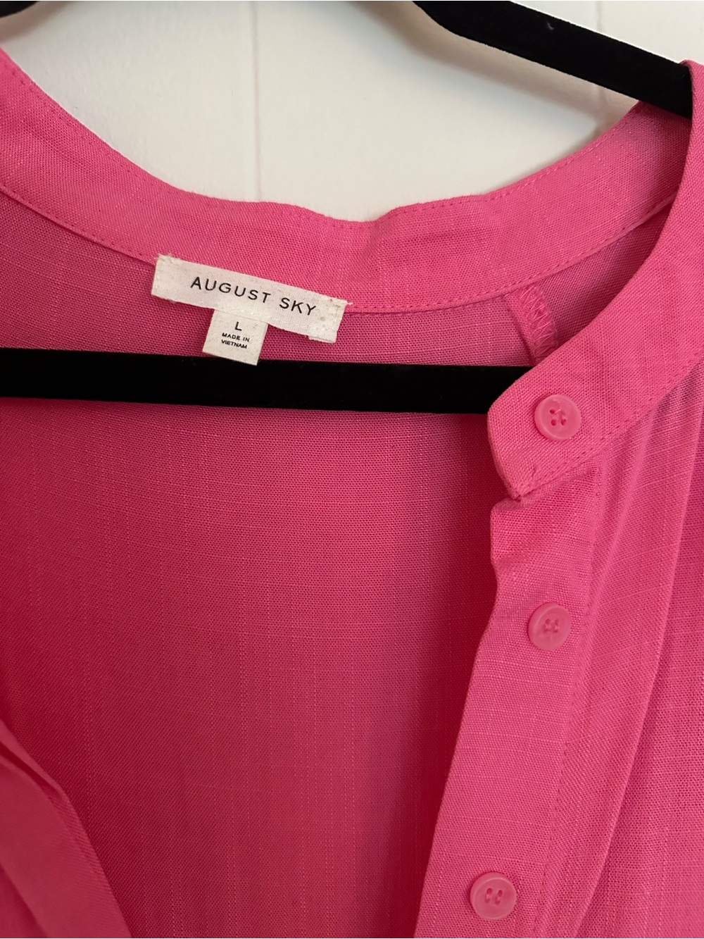 Relaxed Pink Tiered Maxi Dress with V-Neck - Picture 2 of 2